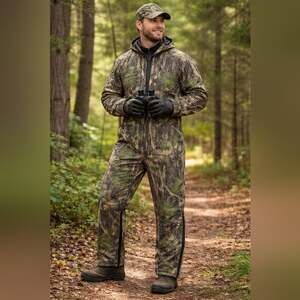 Cabela’s Insulated Camo Hunting Coveralls Mens M USA Made One Piece Zip Legs